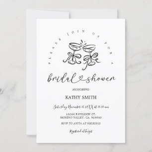 Retro grillige minimale handgeschreven Vrijgezelle Kaart