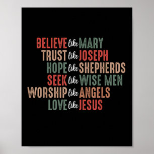 Retro groeien in Grace Mushroom Flower Christelijk Poster