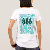 Retro,groen,70's,floreel,,sjabloon,chic,cust T-shirt (Achterkant)