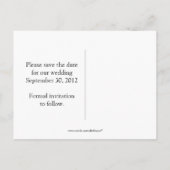 Retro Groen Bruin Geel Bewaar de datum Aankondigingskaart (Achterkant)