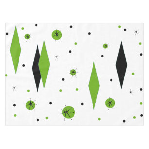 Retro Groen Diamanten & Tafelkleed Starbursts