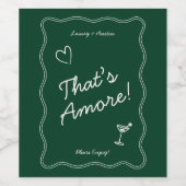 Retro groen handschrift dat is een nieuwe bruiloft wijn etiket (Enkel label)