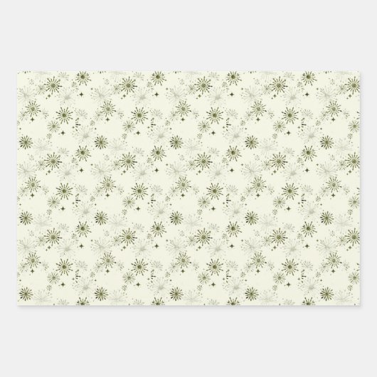 Retro groen inpakpapier vel (Voorkant)