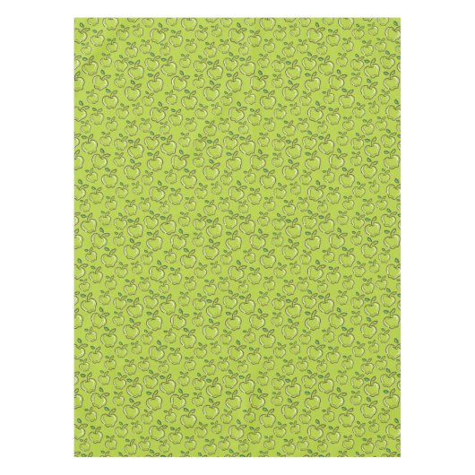 Retro Groene Appels Fruit Orchard Rechthoek Tafelkleed (Voorkant)