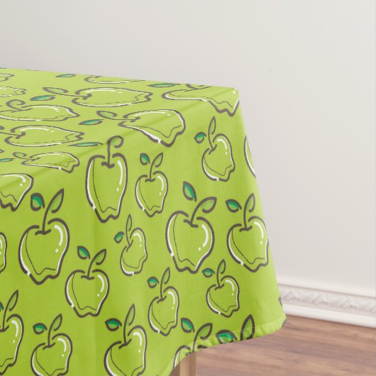 Retro Groene Appels Fruit Orchard Rechthoek Tafelkleed (Voorbeeld)