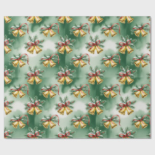 Retro groene kerstverpakkings papier