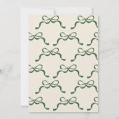 Retro groene linten ovale boog foto Kerstmis Feestdagenkaart (Achterkant)