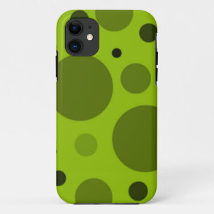 Retro groene stippen iPhone 11 hoesje