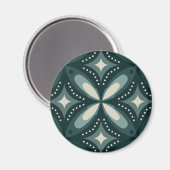 retro groene vormen magneet (Voorkant / Achterkant)