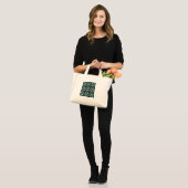 retro groene vormen mini tote bag (Voorkant (model))