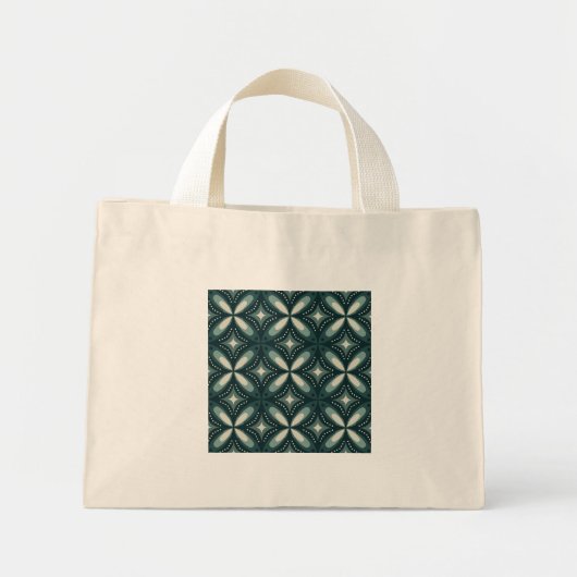 retro groene vormen mini tote bag (Voorkant)