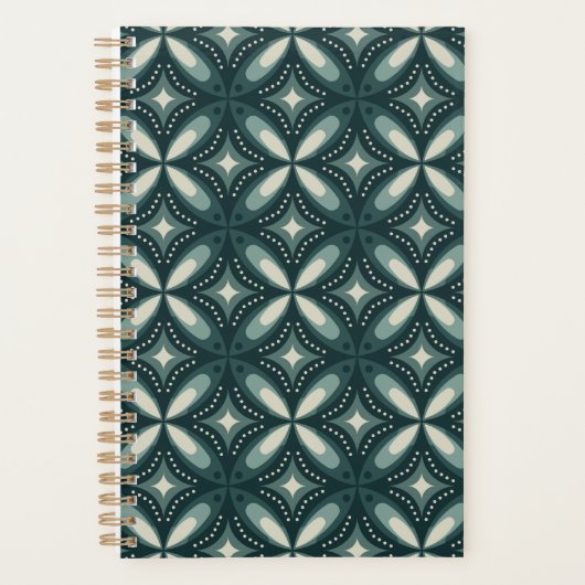 retro groene vormen planner (Voorkant)