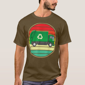 Retro groene vuilniswagen Cool T-shirt
