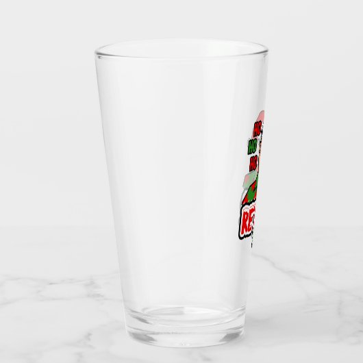 Retro Groeten Kerstmis Glas (Rechts)