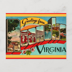 Retro Groeten uit Roanoke, VA Briefkaart