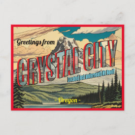 Retro Groeten van Crystal City Briefkaart