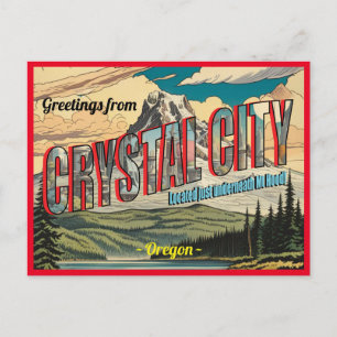 Retro Groeten van Crystal City Briefkaart