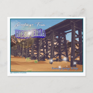 Retro groeten vanuit Hesperia Bridge Briefkaart
