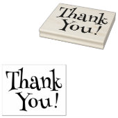 Retro groots bedankt 	rubberstempel (Gestempeld)