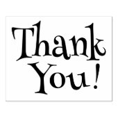 Retro groots bedankt 	rubberstempel (Afrduk)