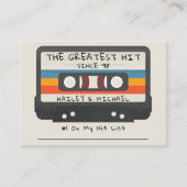 Retro Grootste Hit Cassette Trouwlied Aanvraag Informatiekaartje (Voorkant)