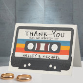 Retro Grootste Hit Cassettebandje Bruiloft Bedankkaart
