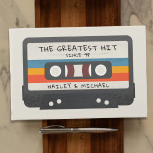 Retro Grootste Hit Cassettebandje Bruiloft Gastenboek