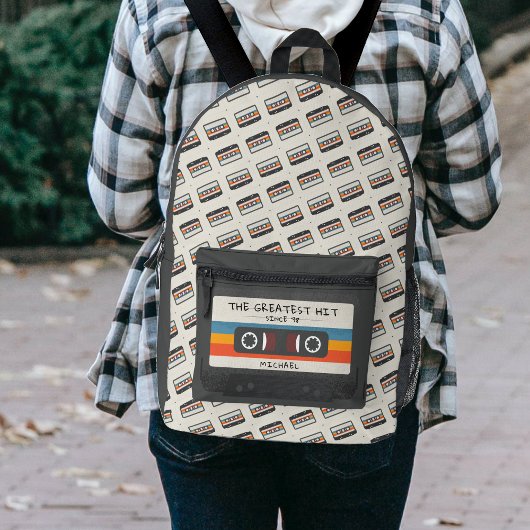 Retro grootste hit Cassettebandje Pattern Bedrukte Rugzak