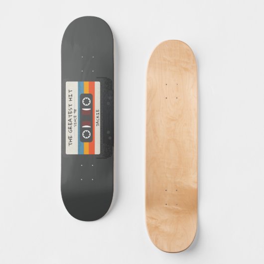 Retro Grootste Hit Cassettebandje Skateboard (Voorkant)