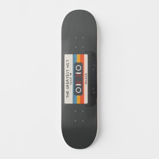 Retro Grootste Hit Cassettebandje Skateboard (Voorkant)