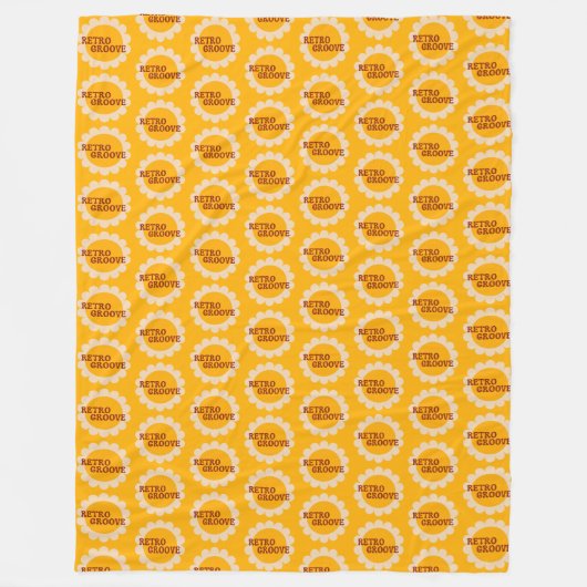 Retro Groove Fleece Deken (Voorkant)