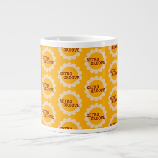 Retro Groove Giant Coffee Mug (Devant)