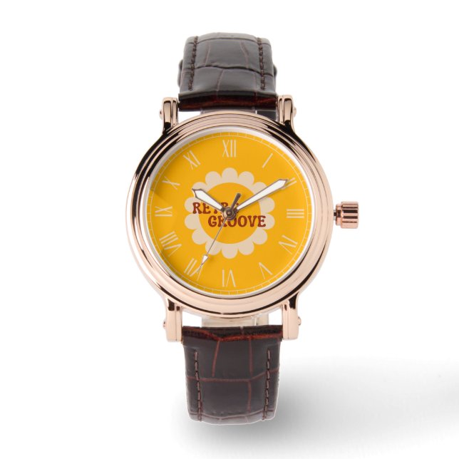 Retro Groove Kijkje Horloge (Voorkant)