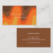 Retro Groove Liquid Abstract V Visitekaartje (Voorkant / Achterkant)