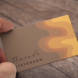 Retro Groove Liquid Abstract VI Visitekaartje