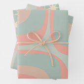 Retro Groove Pastel Vibes Patronen Inpakpapier Vel (In situ)