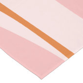 Retro Groove Roze en Oranje Abstract Patroon Korte Tafelloper (Hoek)