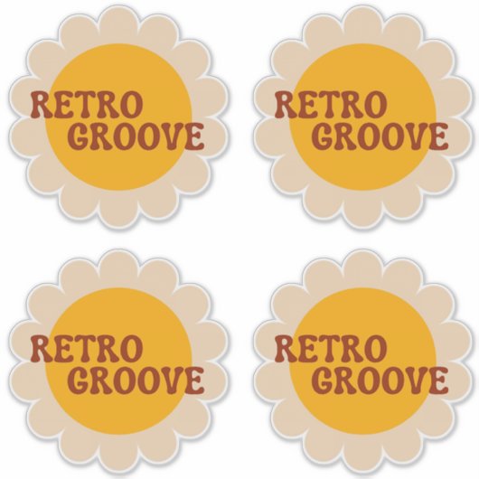 Retro Groove Sticker (Devant)