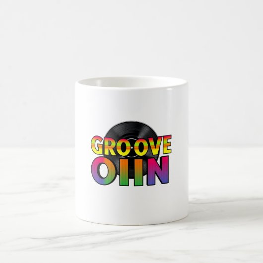 Retro Groove Vinyl Record Icon Mok (Center)