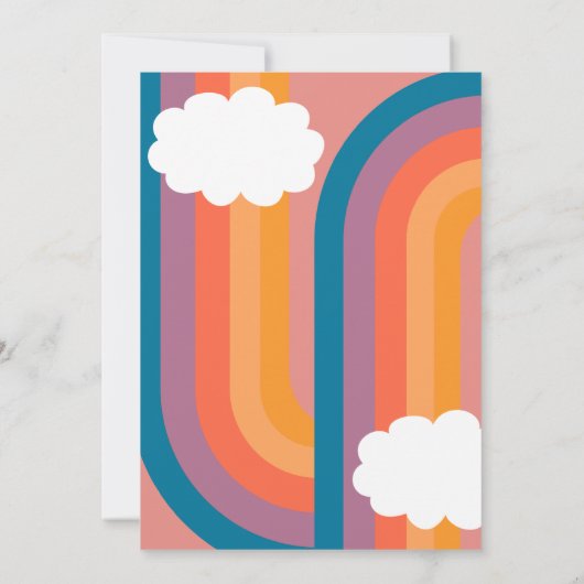 Retro Groovy 10e verjaardag Kaart (Achterkant)