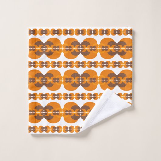 Retro Groovy 60's 70's Bubbles Patroon Bad Handdoek (Wasdoekje)