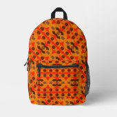 Retro Groovy 60's 70's Bubbles Patroon Bedrukte Rugzak (Voorkant)