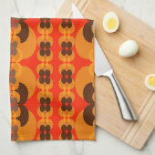 Retro Groovy 60's 70's Bubbles Patroon Theedoek (Quarter Fold)