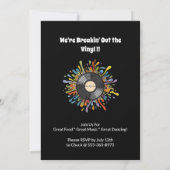 Retro Groovy 60th Birthday Invitation Kaart (Achterkant)