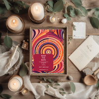 Retro Groovy 70s abstracte patroonbruiloft