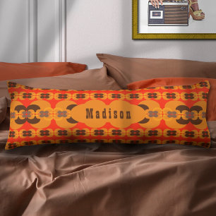 Retro Groovy 70's Bellen Patroon Naam Lichaamskussen