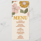 Retro Groovy 70's Bruidsmenu Menu (Voorkant)