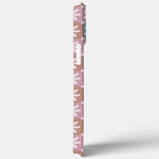 Retro Groovy 70s Daisy Monogram Case-Mate iPhone Case (Achterkant / Rechts)