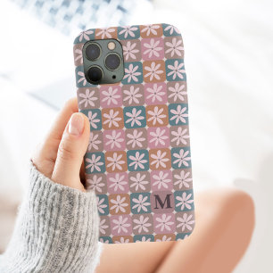 Retro Groovy 70s Daisy Monogram iPhone 13 Pro Max Hoesje