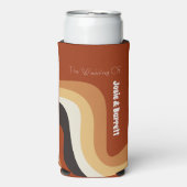 Retro Groovy 70s Funky Personalized Boho Wedding (Seltzer Voorkant)